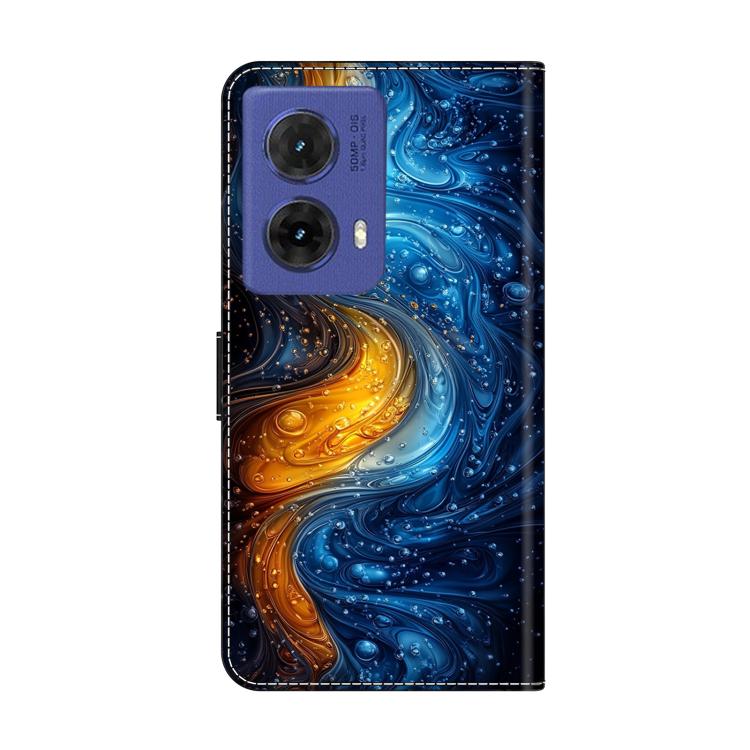 For Motorola Moto G85 Crystal-Like Painted Vegan Leather Phone Case