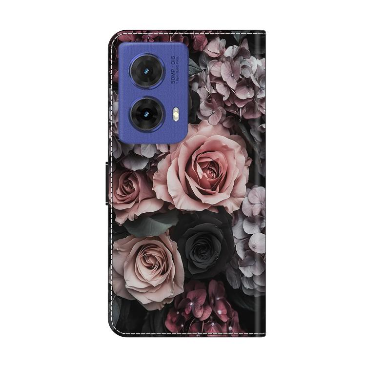 For Motorola Moto G85 Crystal-Like Painted Vegan Leather Phone Case