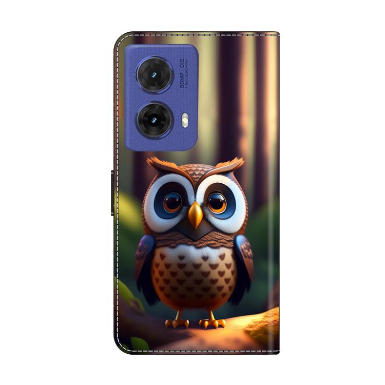 For Motorola Moto G85 Crystal-Like Painted Vegan Leather Phone Case
