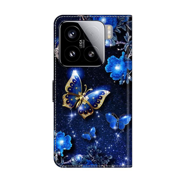 For Xiaomi 15 Crystal-Like Painted Vegan Leather Phone Case