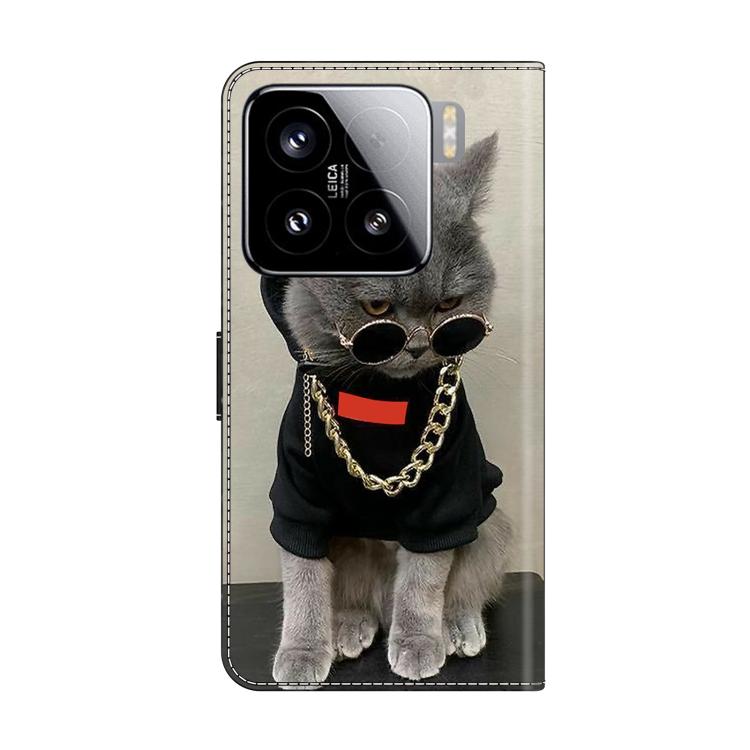 For Xiaomi 15 Crystal-Like Painted Vegan Leather Phone Case