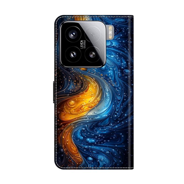 For Xiaomi 15 Crystal-Like Painted Vegan Leather Phone Case