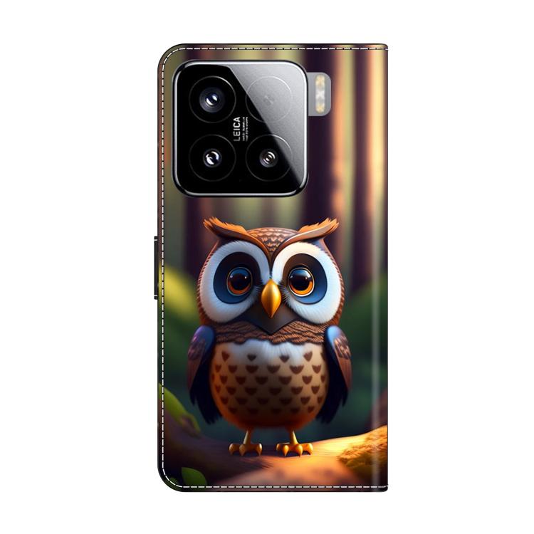 For Xiaomi 15 Crystal-Like Painted Vegan Leather Phone Case