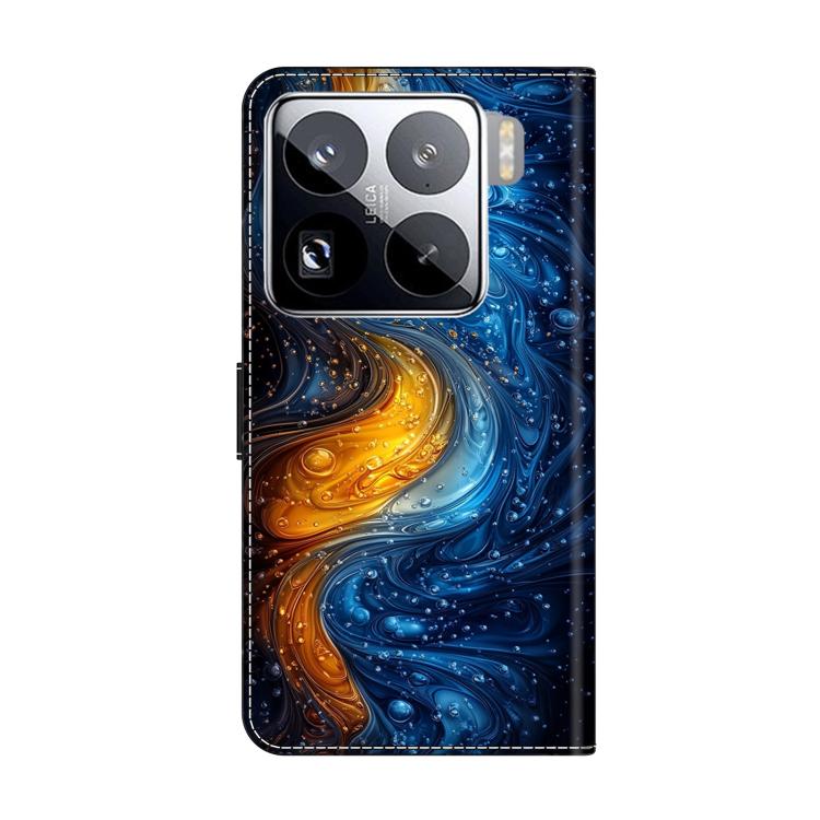 For Xiaomi 15 Pro Crystal-Like Painted Vegan Leather Phone Case