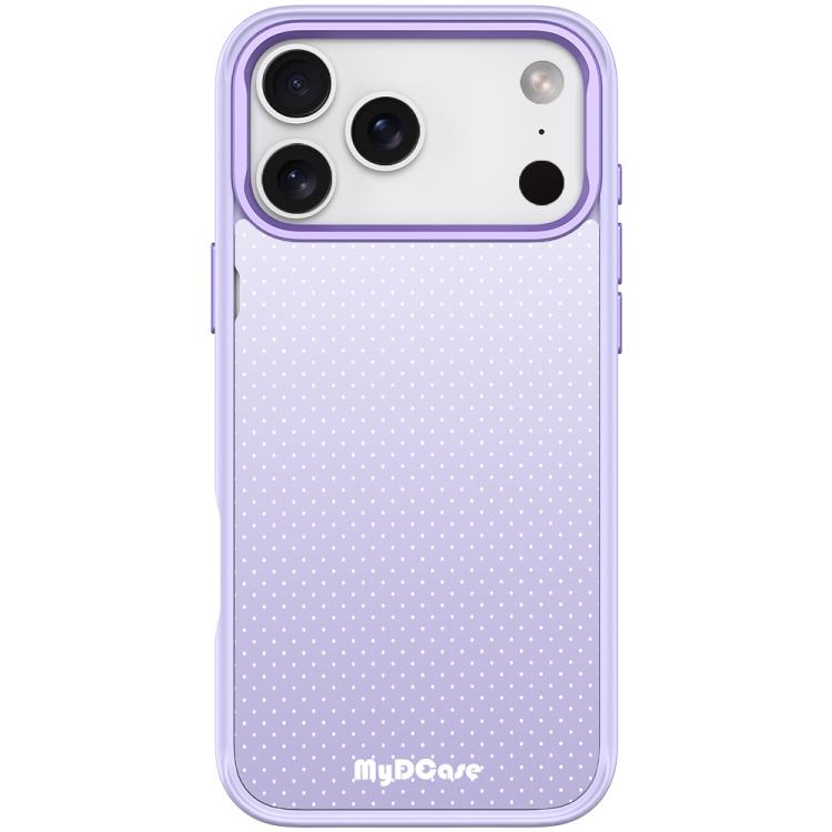 For iPhone 17 Pro Max Light Purple Dots Pattern Magnetic Phone Case
