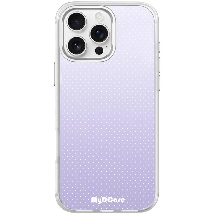 For iPhone 16 Pro Max Light Purple Dots Pattern Magnetic Phone Case