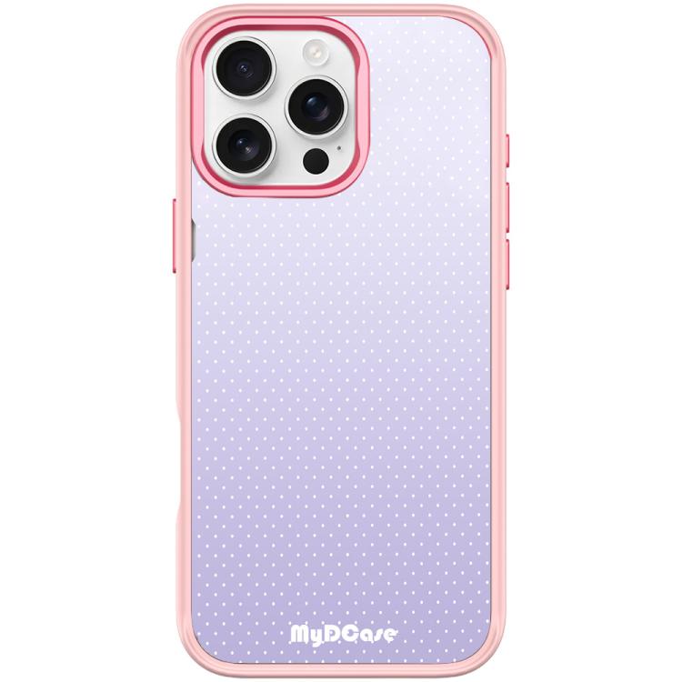 For iPhone 16 Pro Light Purple Dots Pattern Magnetic Phone Case