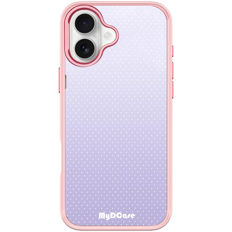 For iPhone 16 Plus Light Purple Dots Pattern Magnetic Phone Case