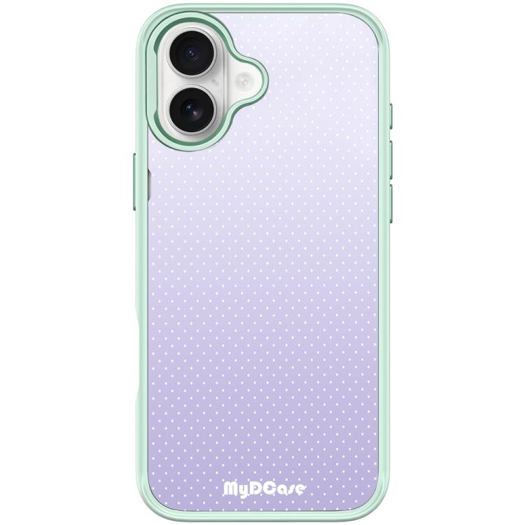 For iPhone 16 Plus Light Purple Dots Pattern Magnetic Phone Case