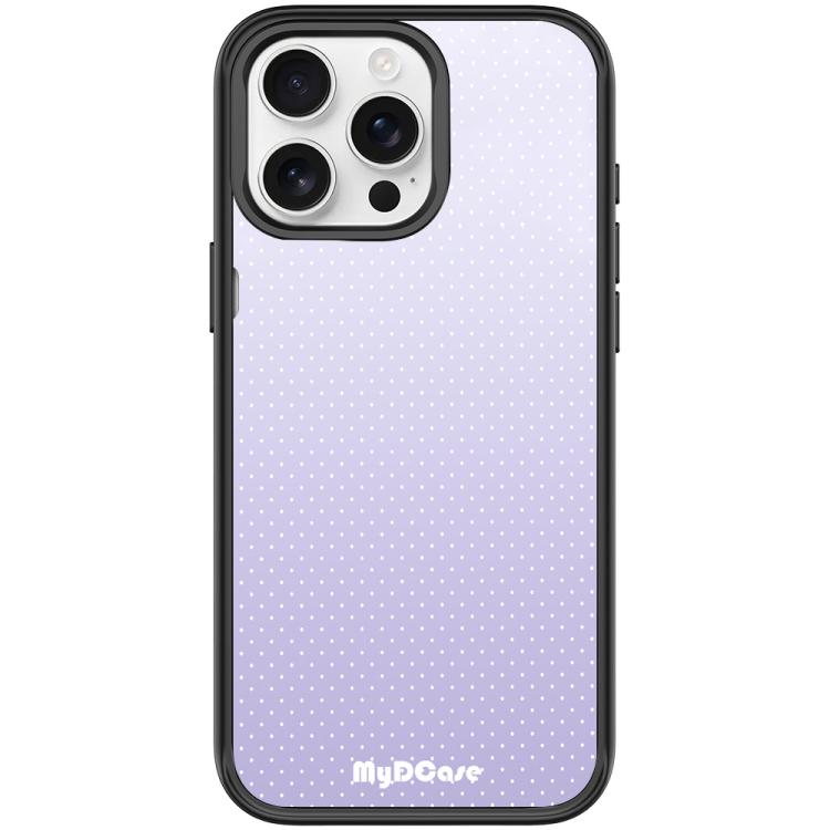 For iPhone 15 Pro Light Purple Dots Pattern Magnetic Phone Case