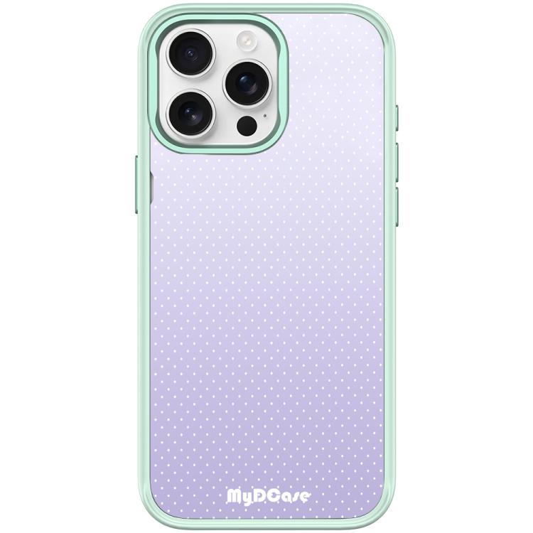 For iPhone 15 Pro Light Purple Dots Pattern Magnetic Phone Case