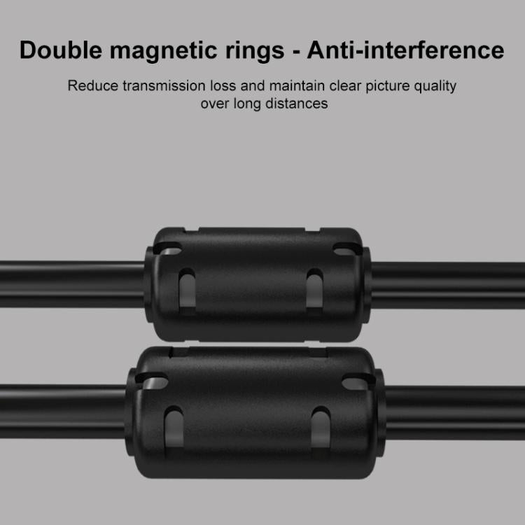 HDMI 2.0 4K HD Gold-Plated Video Connection Cable for TV Set-Top Box, PC Monitor, Projectors, Length:1.5m - Black