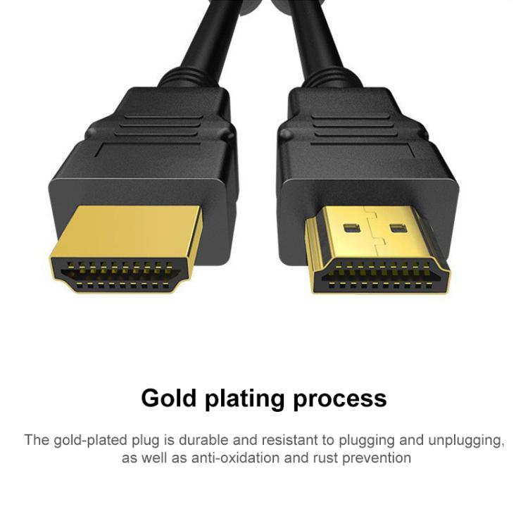HDMI 2.0 4K HD Gold-Plated Video Connection Cable for TV Set-Top Box, PC Monitor, Projectors, Length:10m - Black