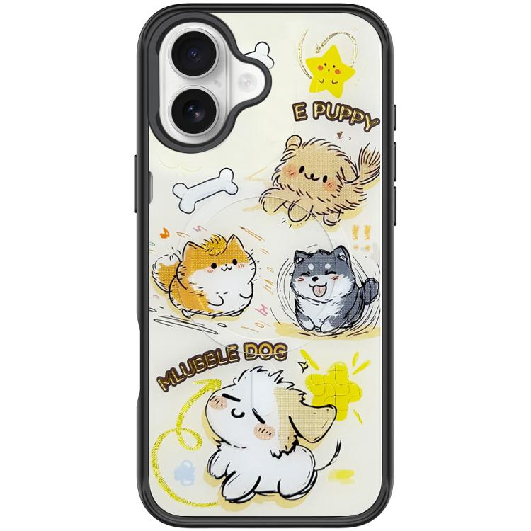 For iPhone 17 Adorable Whirlwind Dog Pattern Magnetic Phone Case