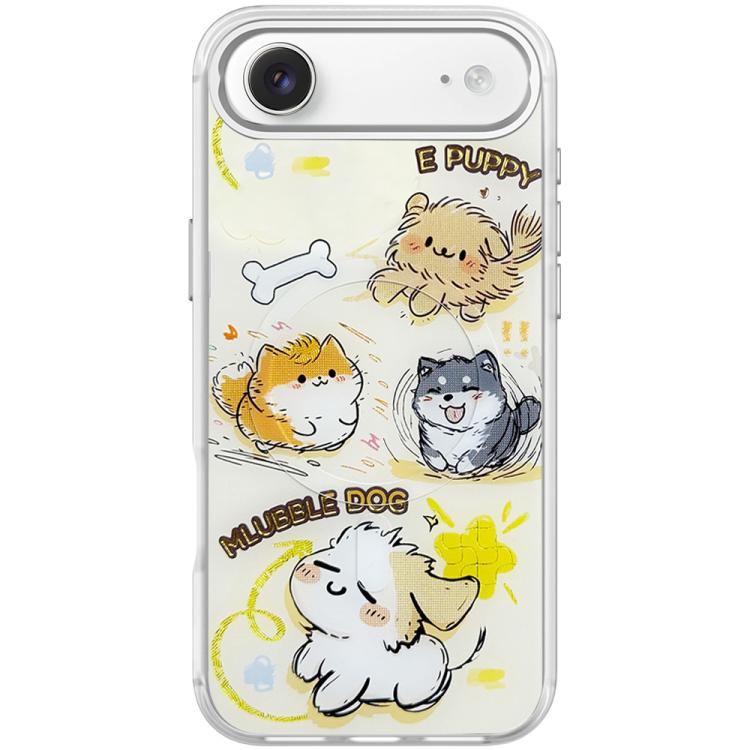 For iPhone Air Adorable Whirlwind Dog Pattern Magnetic Phone Case