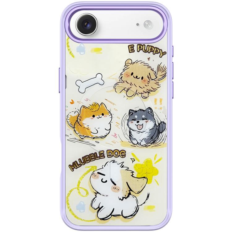 For iPhone Air Adorable Whirlwind Dog Pattern Magnetic Phone Case