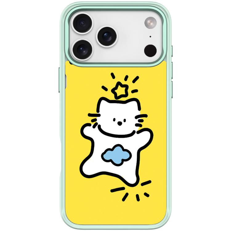 For iPhone 17 Pro Max Adorable Stars Cloud Cat Pattern Magnetic Phone Case