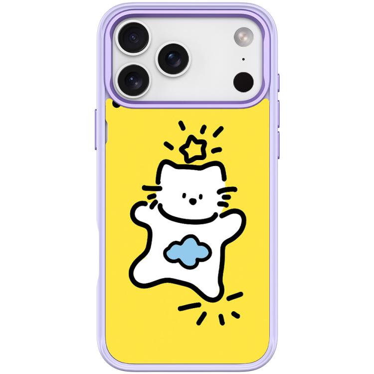 For iPhone 17 Pro Max Adorable Stars Cloud Cat Pattern Magnetic Phone Case