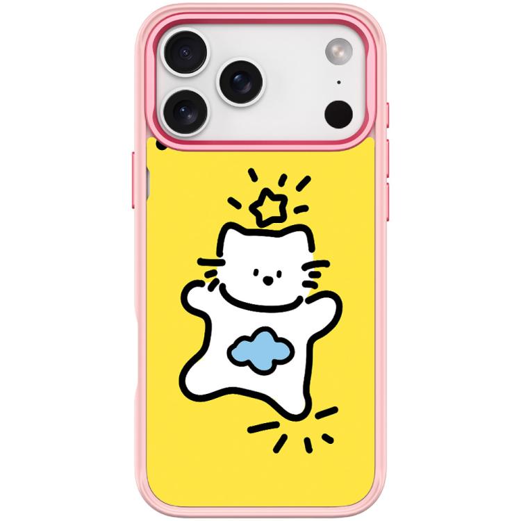 For iPhone 17 Pro Adorable Stars Cloud Cat Pattern Magnetic Phone Case