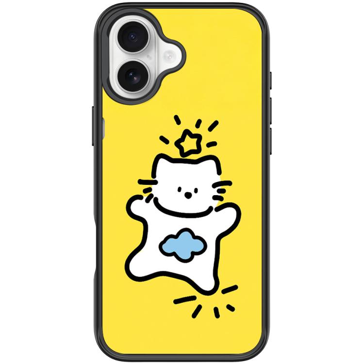 For iPhone 17 Adorable Stars Cloud Cat Pattern Magnetic Phone Case