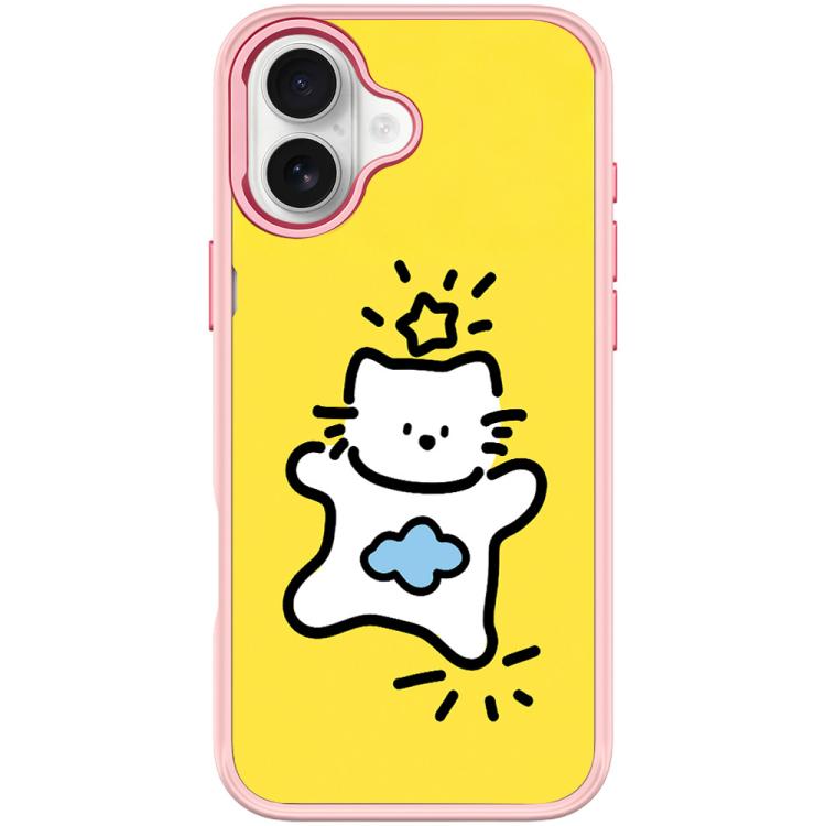 For iPhone 17 Adorable Stars Cloud Cat Pattern Magnetic Phone Case