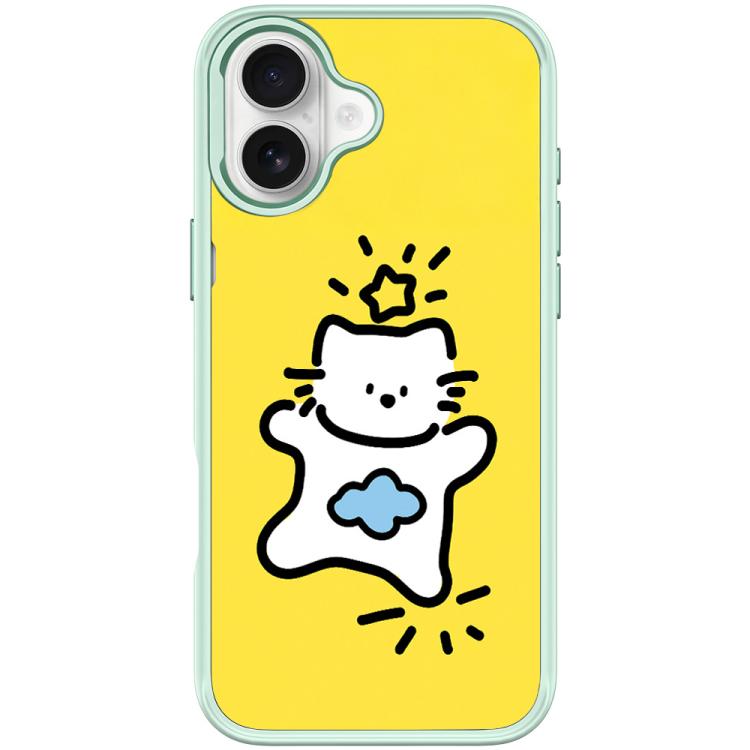 For iPhone 17 Adorable Stars Cloud Cat Pattern Magnetic Phone Case