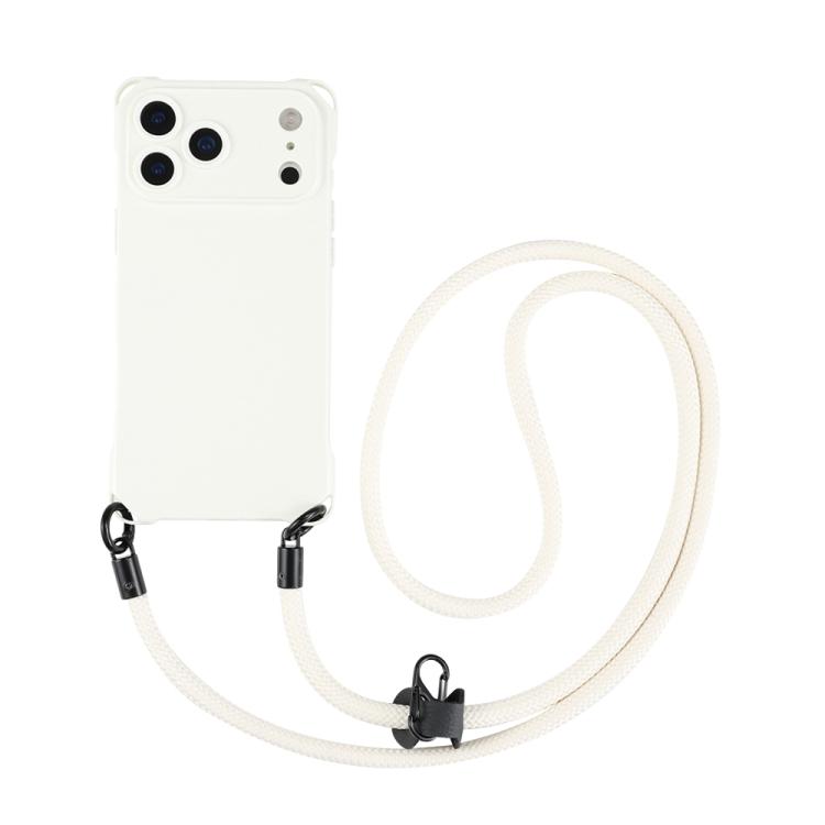 For iPhone 17 Pro Max Four-corner Shockproof TPU Phone Case with Lanyard