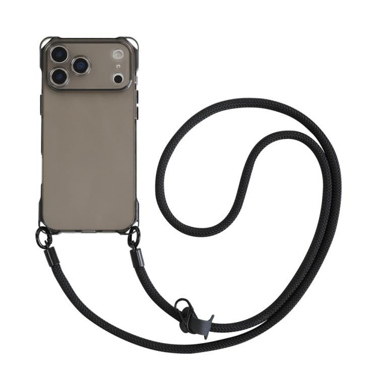 For iPhone 17 Pro Four-corner Shockproof TPU Phone Case with Lanyard