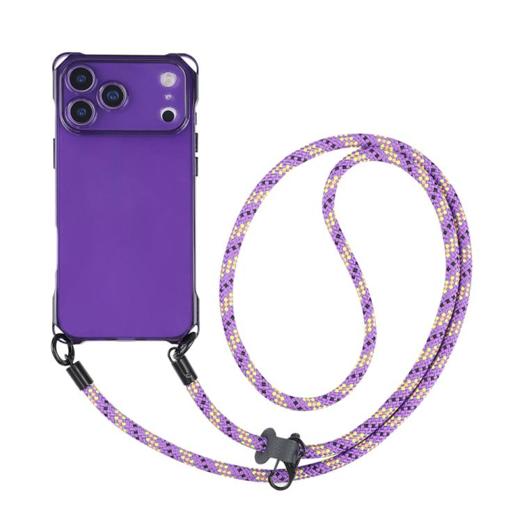 For iPhone 17 Pro Four-corner Shockproof TPU Phone Case with Lanyard