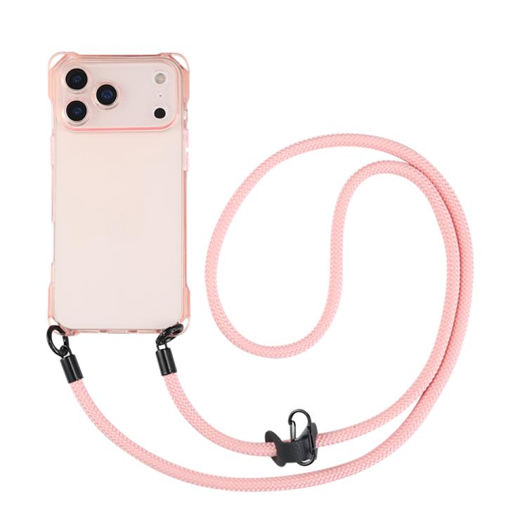 For iPhone 17 Pro Four-corner Shockproof TPU Phone Case with Lanyard