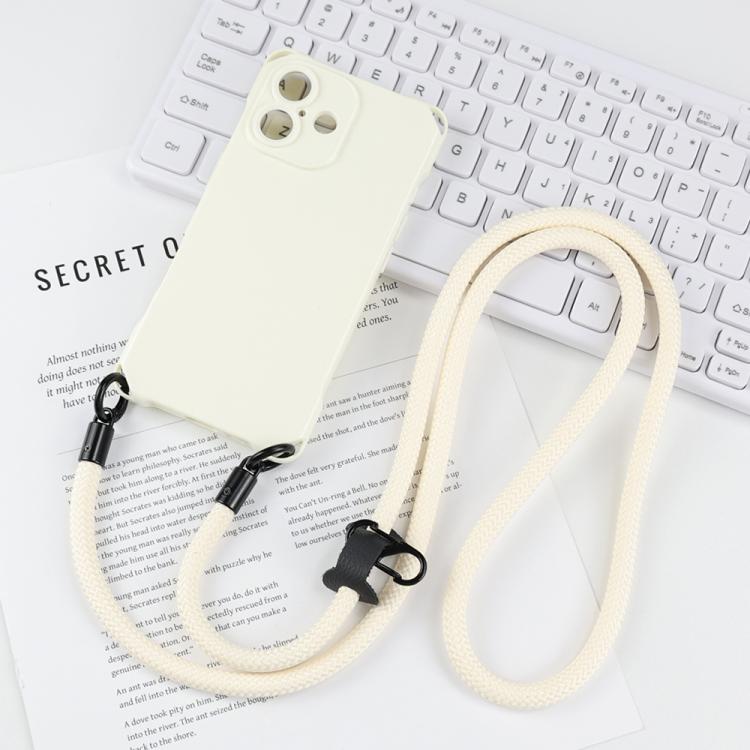 For iPhone 17 Four-corner Shockproof TPU Phone Case with Lanyard