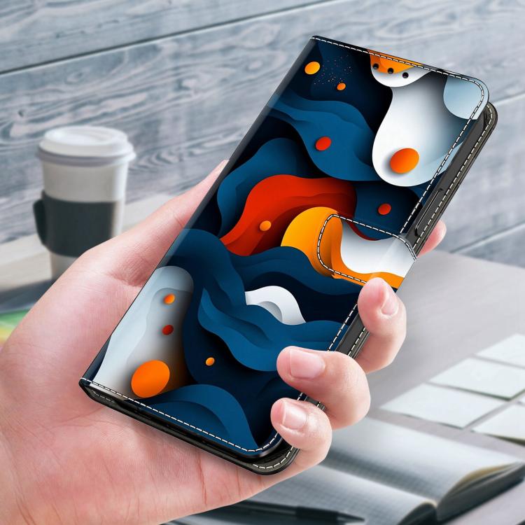 For Samsung Galaxy A37 5G Crystal-Like Painted Vegan Leather Phone Case