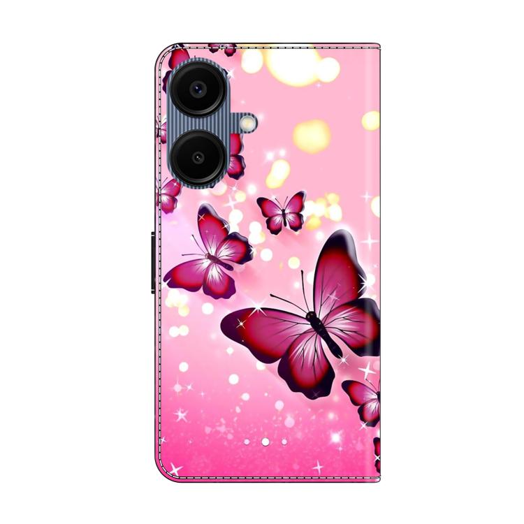 For Samsung Galaxy A06 4G / 5G Crystal-Like Painted Vegan Leather Phone Case