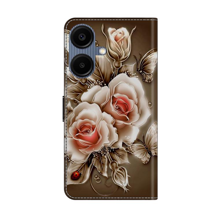 For Samsung Galaxy A06 4G / 5G Crystal-Like Painted Vegan Leather Phone Case