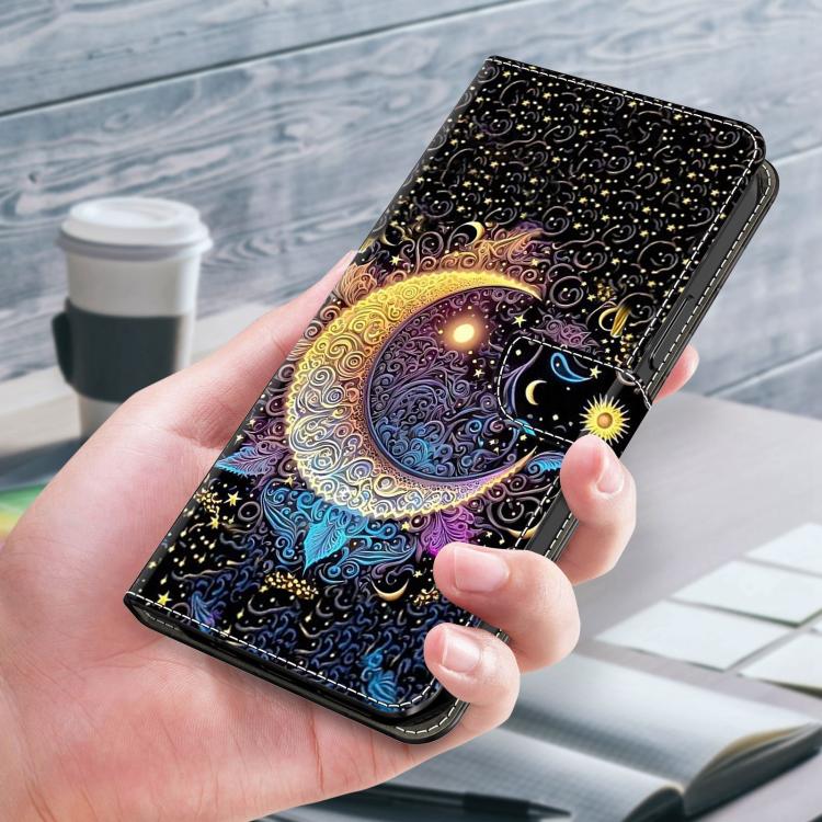 For Samsung Galaxy A25 5G Crystal-Like Painted Vegan Leather Phone Case