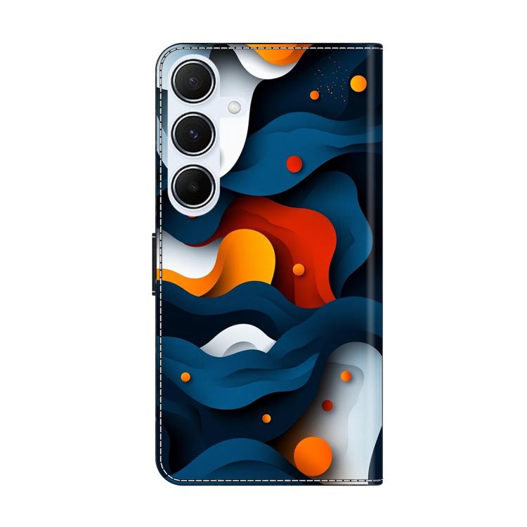 For Samsung Galaxy A25 5G Crystal-Like Painted Vegan Leather Phone Case