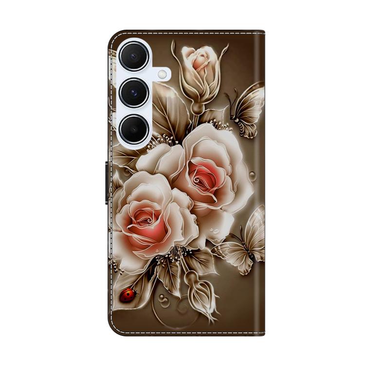 For Samsung Galaxy A25 5G Crystal-Like Painted Vegan Leather Phone Case