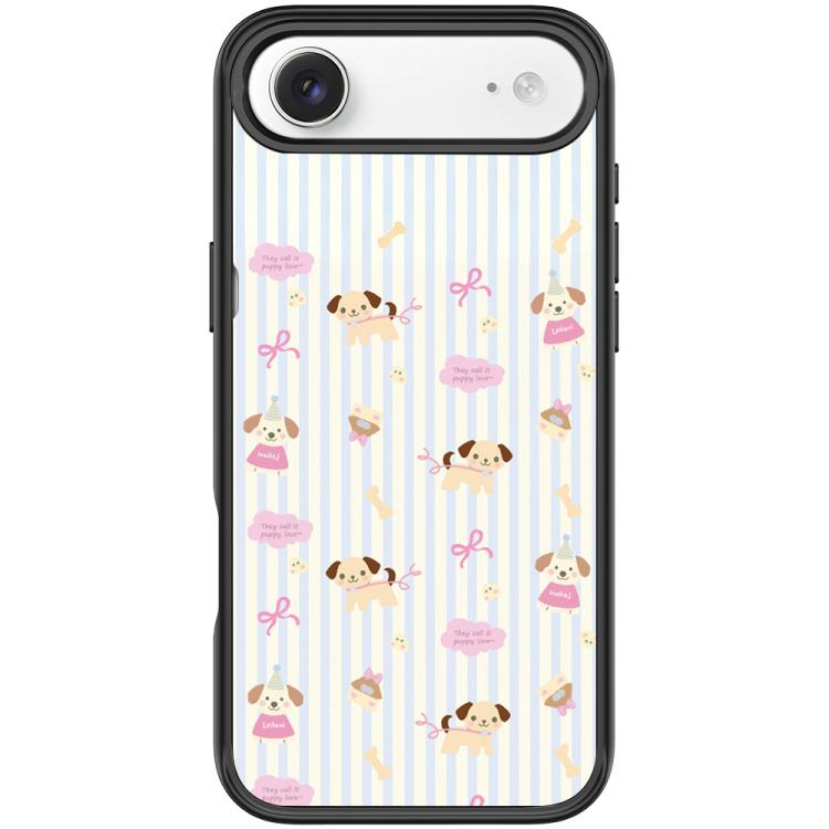 For iPhone Air Vertical Stripes Dog Pattern Magnetic Phone Case
