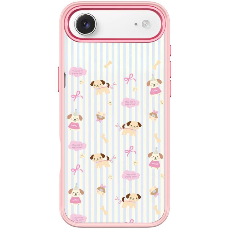 For iPhone Air Vertical Stripes Dog Pattern Magnetic Phone Case