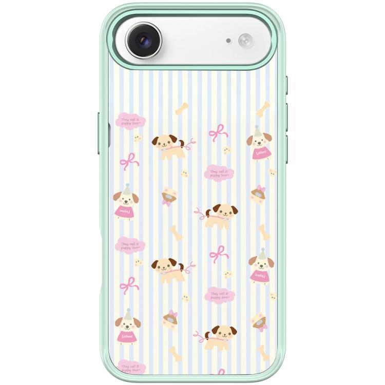 For iPhone Air Vertical Stripes Dog Pattern Magnetic Phone Case