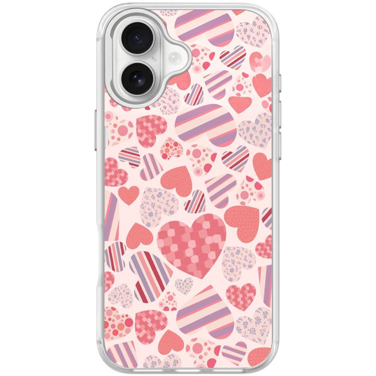 For iPhone 17 Heart Collection Pattern Magnetic Phone Case