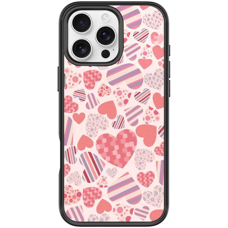 For iPhone 16 Pro Max Heart Collection Pattern Magnetic Phone Case
