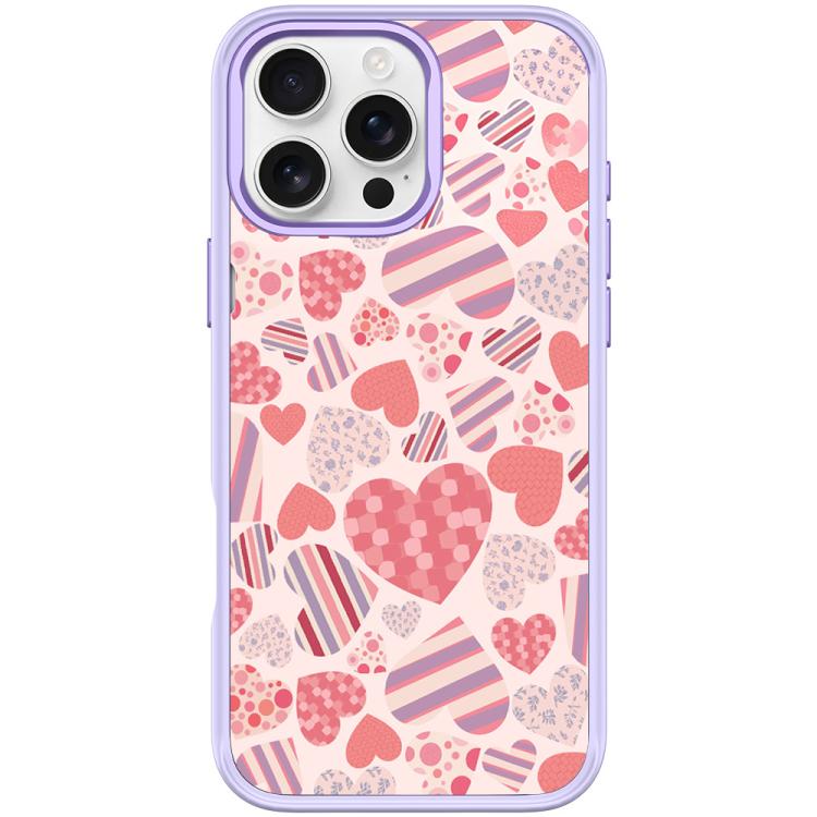 For iPhone 16 Pro Heart Collection Pattern Magnetic Phone Case