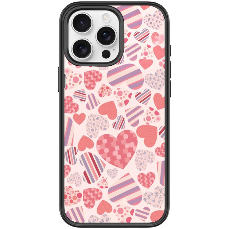 For iPhone 15 Pro Heart Collection Pattern Magnetic Phone Case