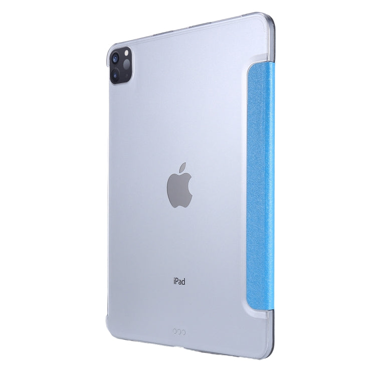 Silk Texture Horizontal Flip Magnetic PU Leather Case with Three-folding Holder & Sleep / Wake-up Function For iPad Air 2022 / 2020 10.9