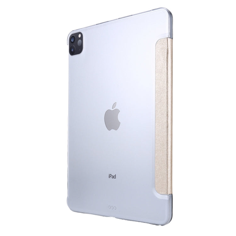 Silk Texture Horizontal Flip Magnetic PU Leather Case with Three-folding Holder & Sleep / Wake-up Function For iPad Air 2022 / 2020 10.9