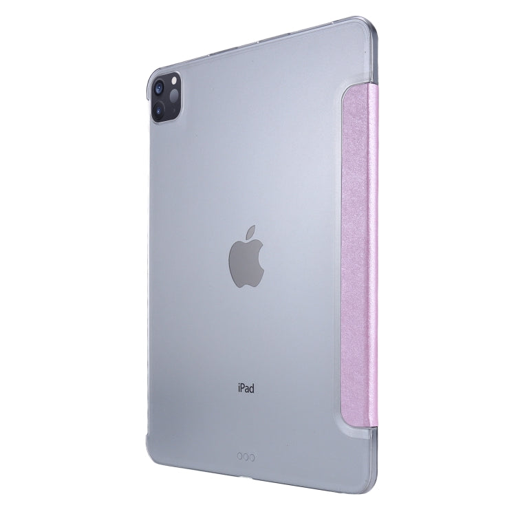 Silk Texture Horizontal Flip Magnetic PU Leather Case with Three-folding Holder & Sleep / Wake-up Function For iPad Air 2022 / 2020 10.9