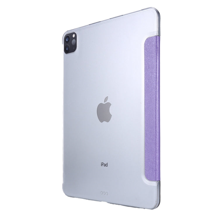 Silk Texture Horizontal Flip Magnetic PU Leather Case with Three-folding Holder & Sleep / Wake-up Function For iPad Air 2022 / 2020 10.9