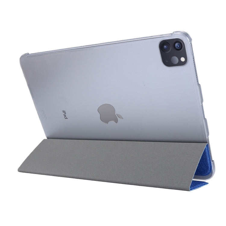 Silk Texture Horizontal Flip Magnetic PU Leather Case with Three-folding Holder & Sleep / Wake-up Function For iPad Air 2022 / 2020 10.9