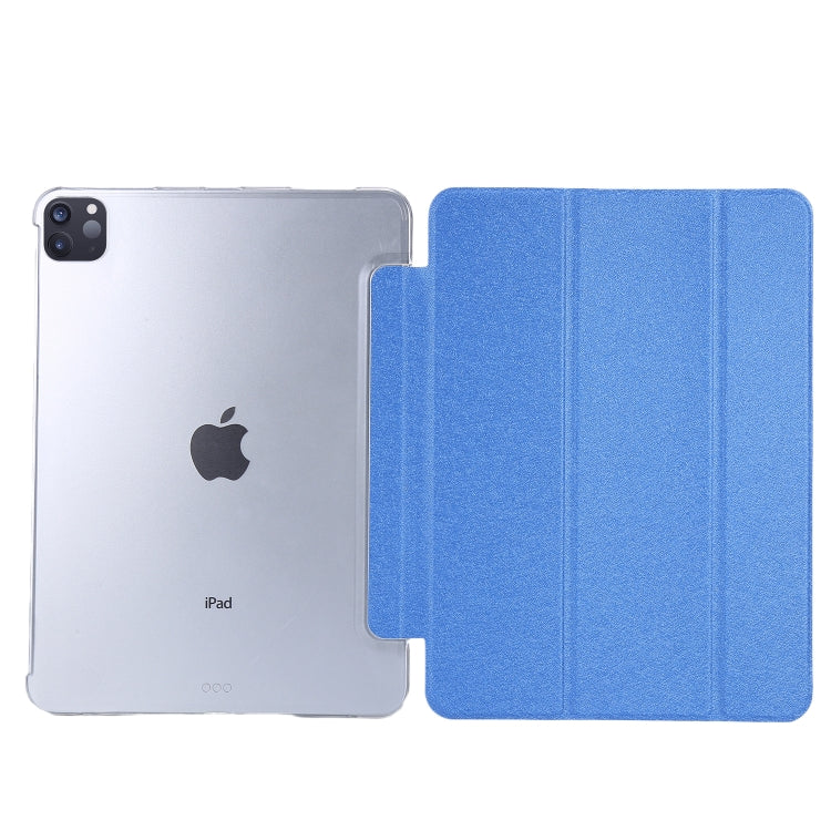 Silk Texture Horizontal Flip Magnetic PU Leather Case with Three-folding Holder & Sleep / Wake-up Function For iPad Air 2022 / 2020 10.9